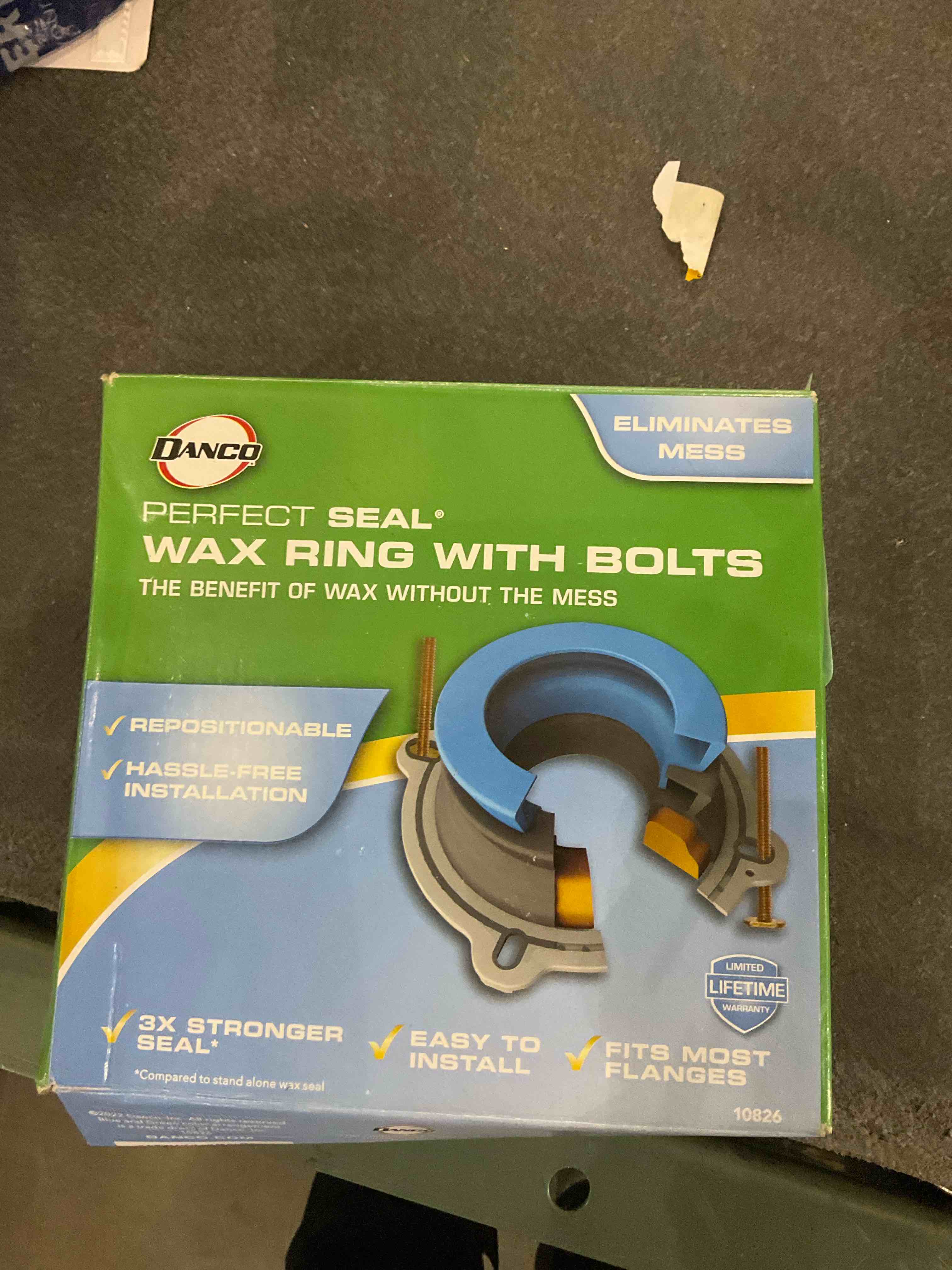 Danco Perfect Seal Toilet Wax Ring with Bolts (10826X)