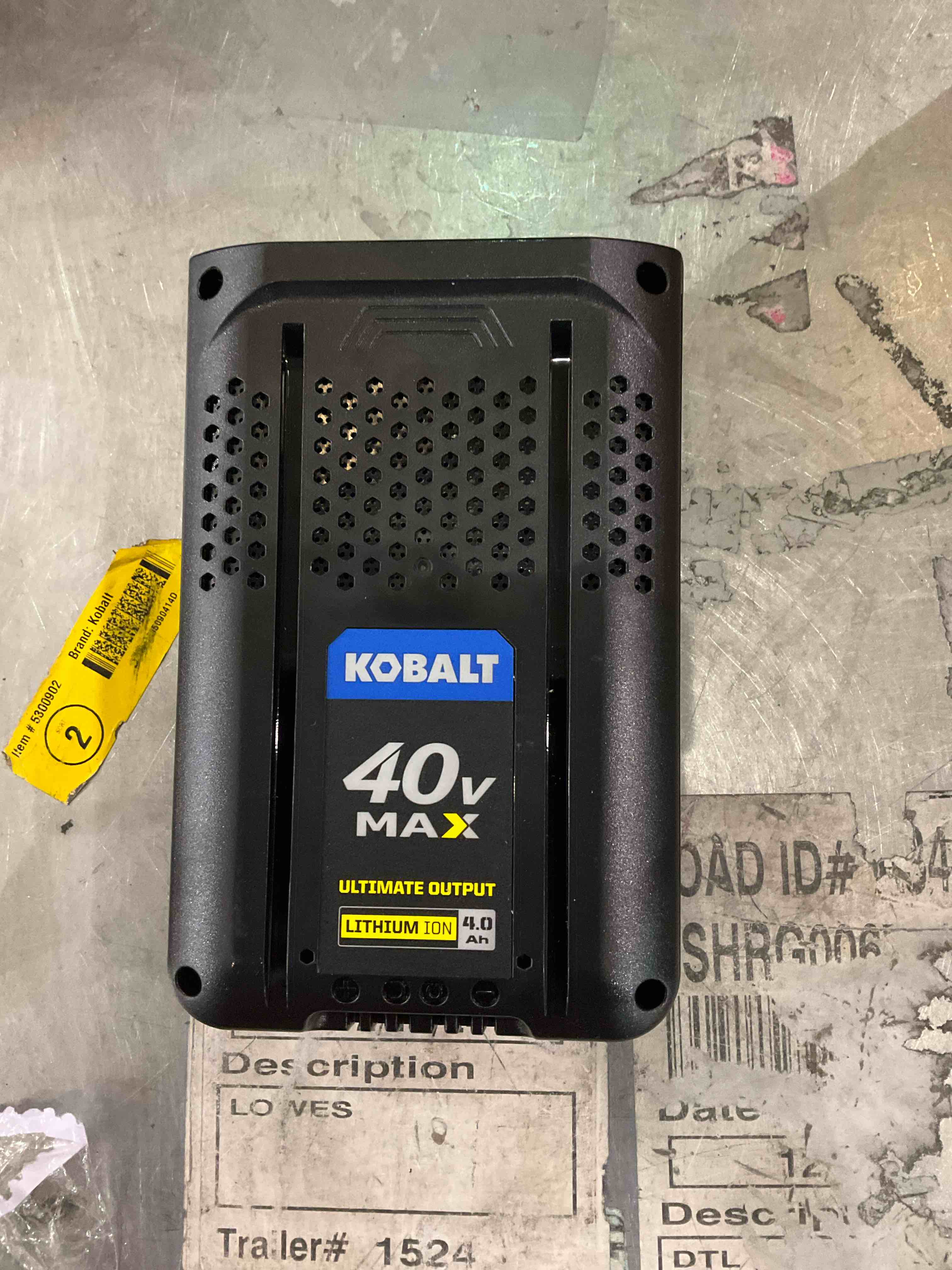Kobalt 40v max battery no charger 