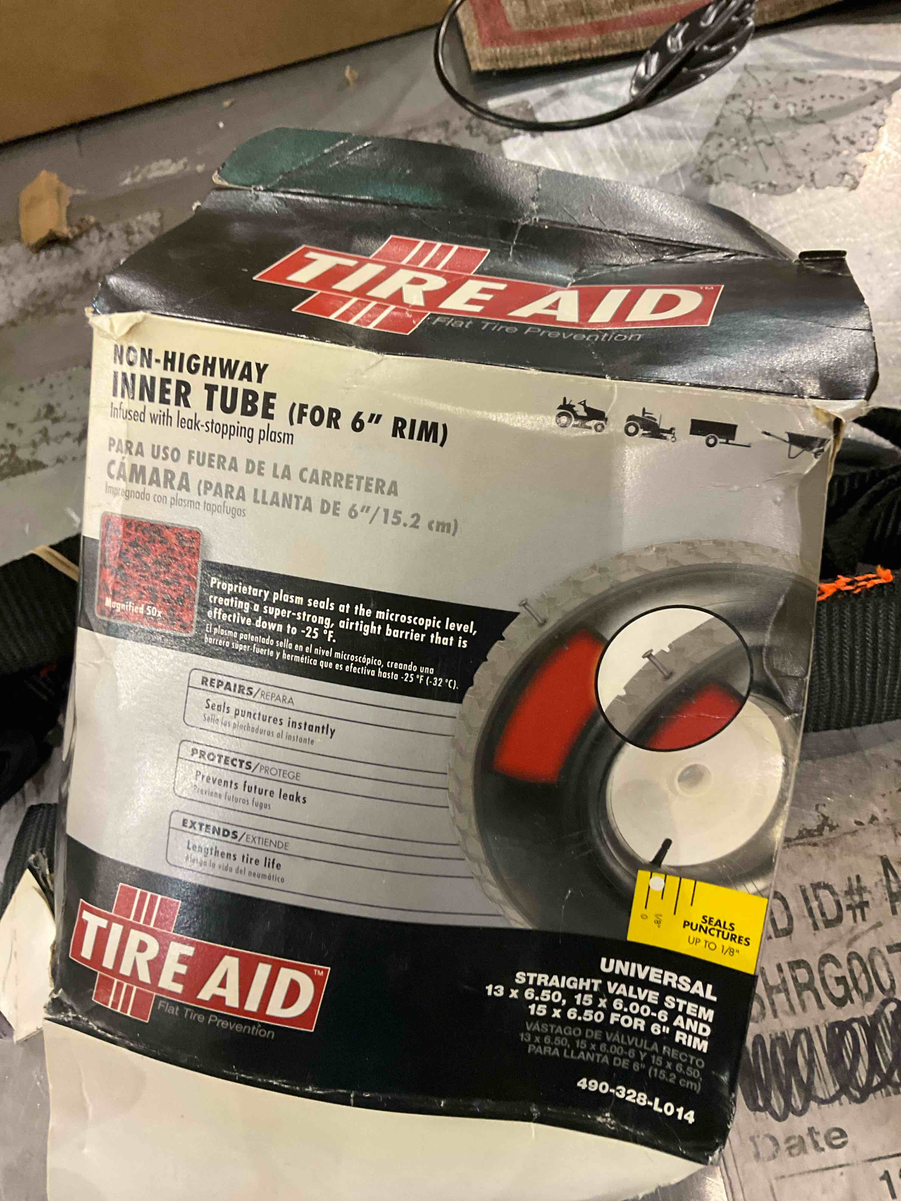 Condition photo showing As Is for ARNOLD 490-328-L014 5/6 x 5-6" Non-Highway Inner Tube, Plain