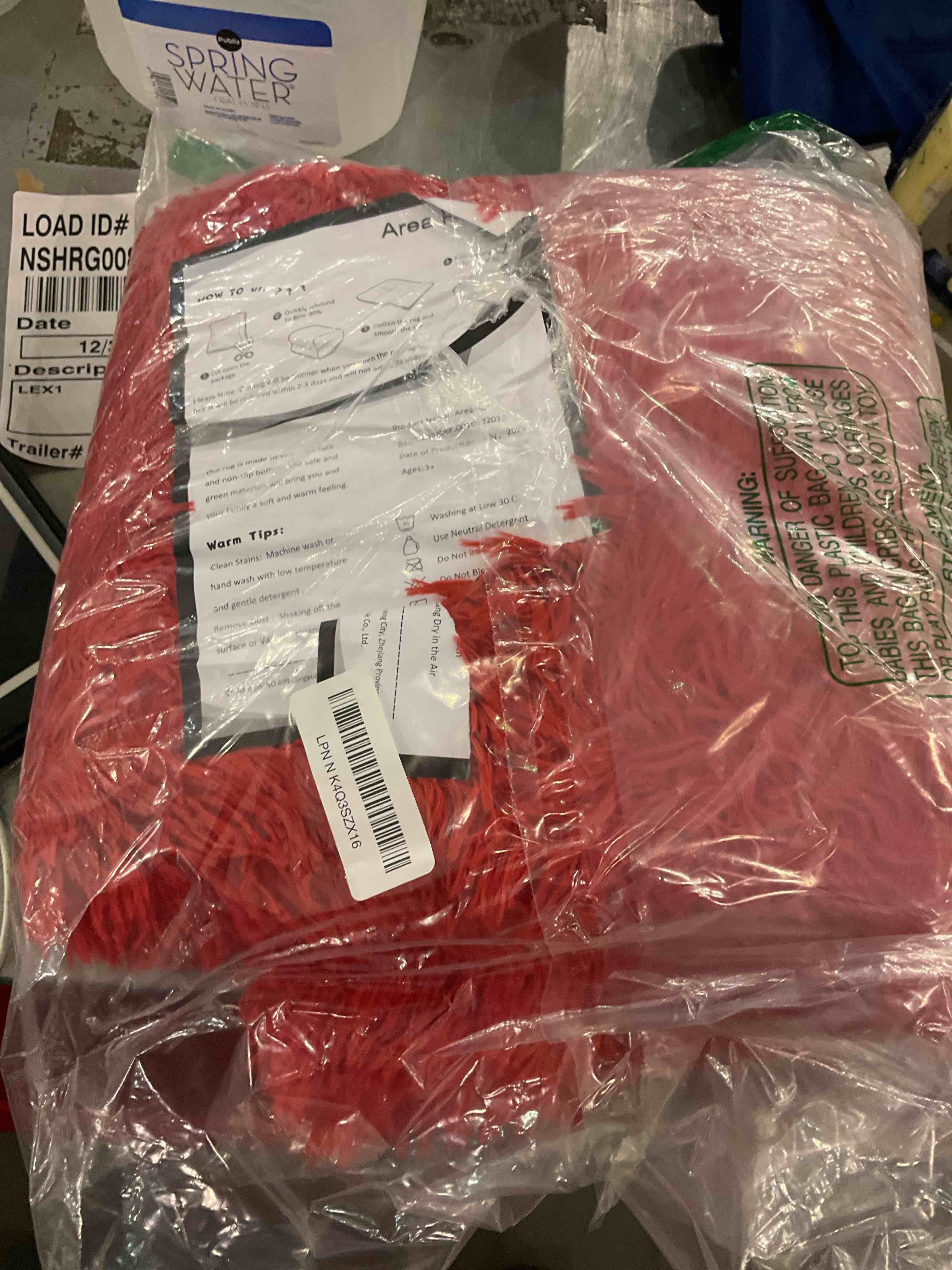 On known size area rug