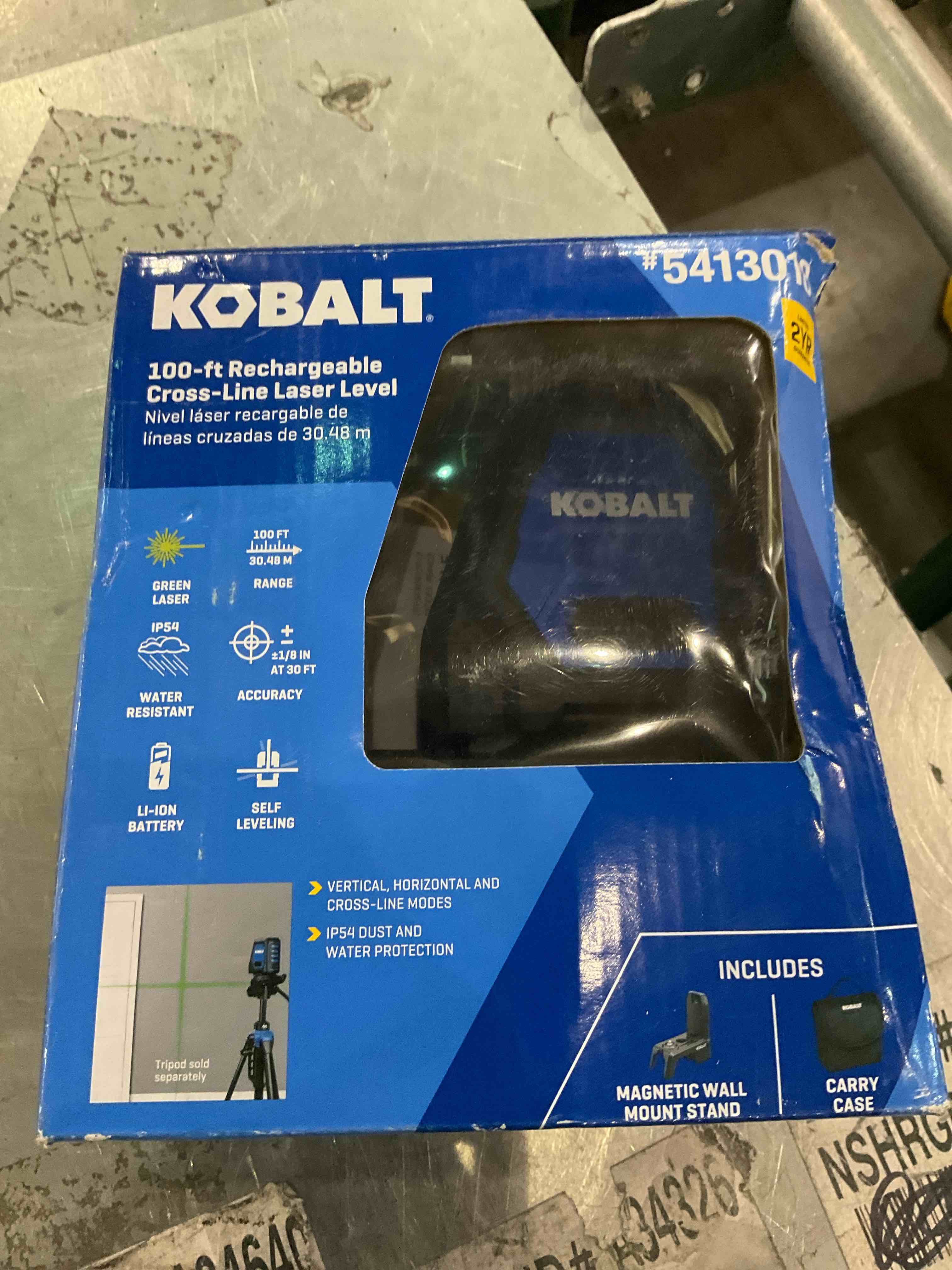 Kobalt 100-ft Green Self-Leveling Cross-line Laser Level