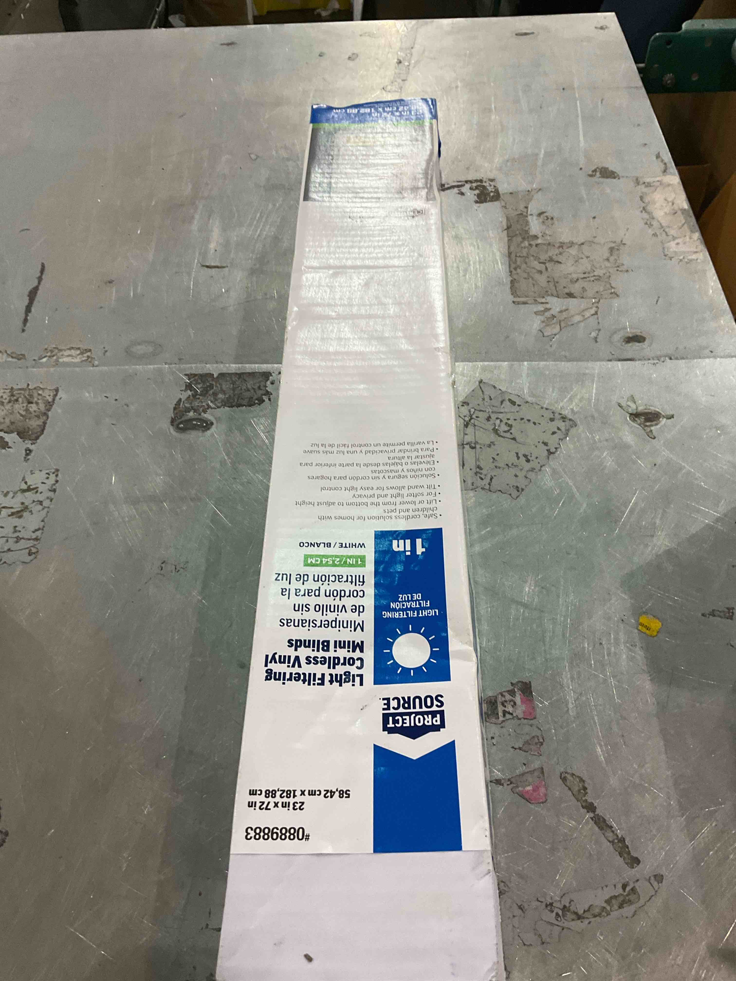 Project Source Light Filtering 1-in Slat Width 23-in x 72-in Cordless White Vinyl Light 