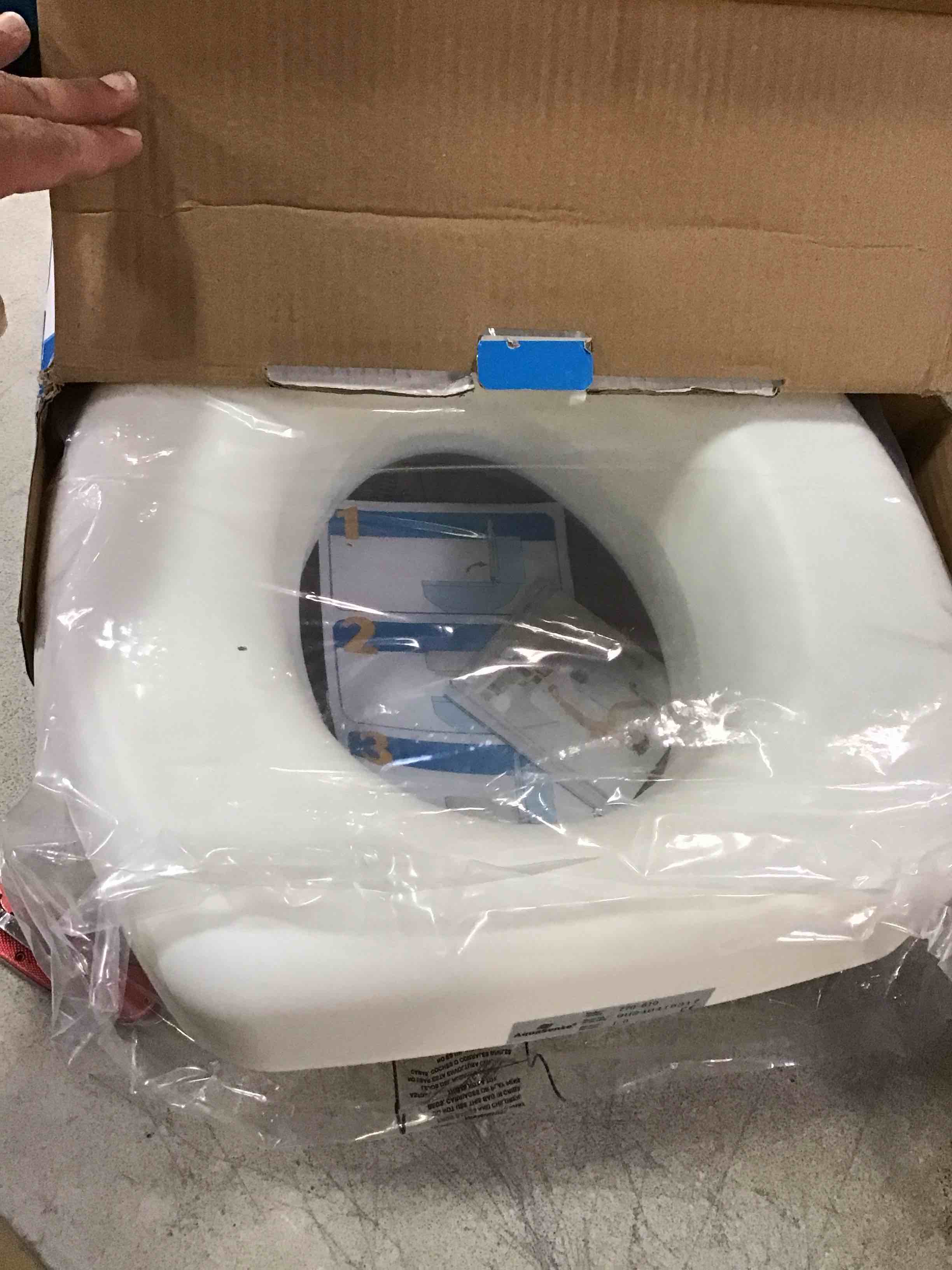 AquaSense Raised Toilet Seat with Lid, White, 2.5 Inches