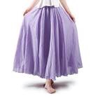 OCHENTA Women's Casual Cotton Long Maxi Skirt Flowy Boho for Summer Beach Goth Fairy Grunge Renaissance Weekend Skirts Violet 105CM