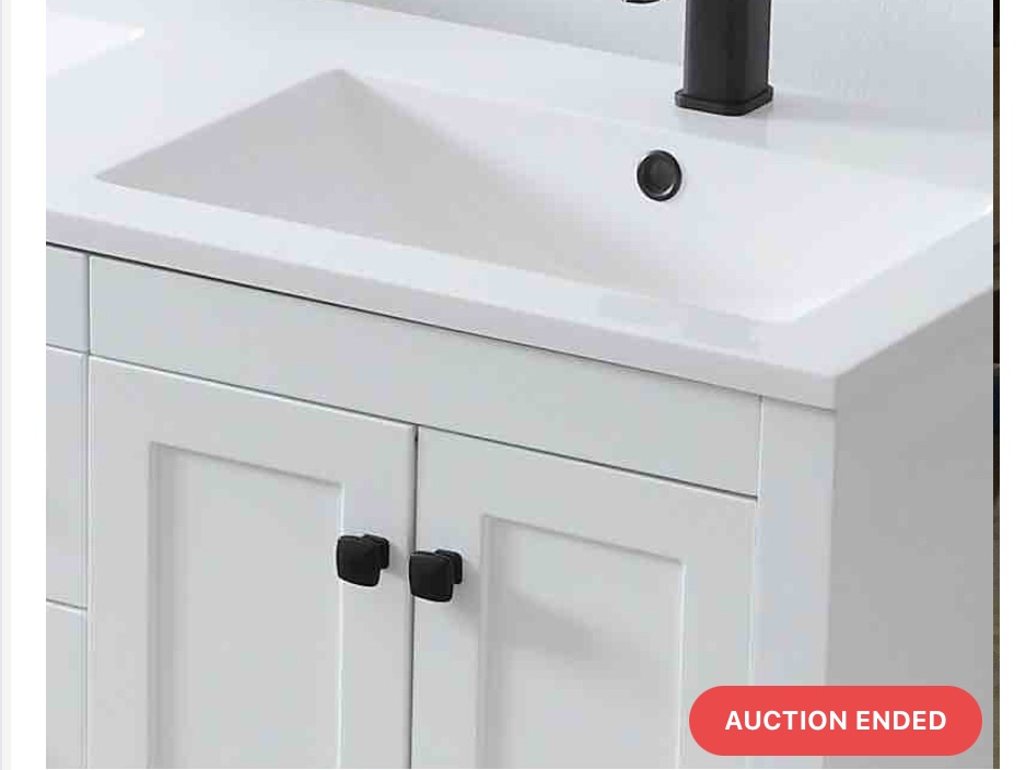 EC LIFE 47” double bathroom vanity sink THKFVS030WH0BW (incomplete sink only)