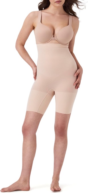 Spanx Women's Higher Power Tummy Control Shorts XL soft nude 