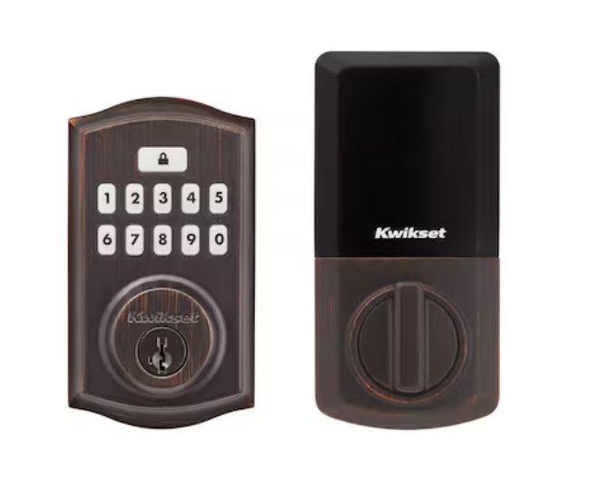  Kwikset 260 SmartCode Venetian Bronze Electronic Deadbolt Smartkey with Keypad
