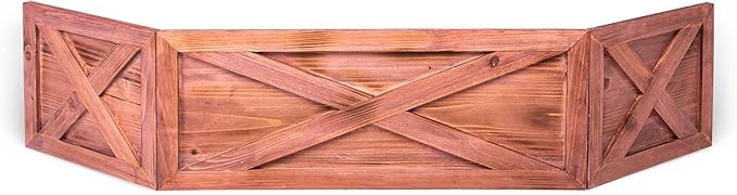 Rustic Wooden Tree Collar Box - Farmhouse Christmas Tree Stand Decor with Vintage Weathered Wood (Folding, Brown) - Christmas Tree Box Stand Farmhouse Rustic Decor - Vintage Weathered Wood Decoration Folding Brown