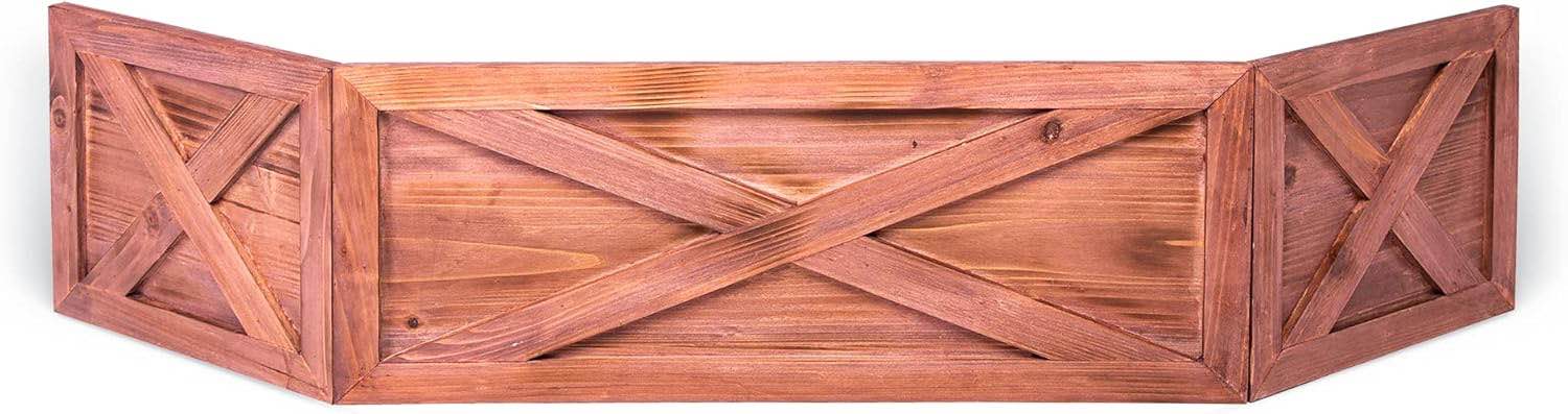 Rustic Wooden Tree Collar Box - Farmhouse Christmas Tree Stand Decor with Vintage Weathered Wood (Folding, Brown) - Christmas Tree Box Stand Farmhouse Rustic Decor - Vintage Weathered Wood Decoration Folding Brown