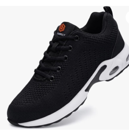 7/5)) DYKHMILY Steel Toe Sneakers for Men Women Lightweight Work Shoes Slip Resistant Safety Shoes Indestructible Construction Shoe