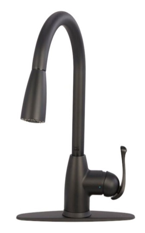 Project Source Tucker Matte Black Pull Down Kitchen Faucet Free Shipping