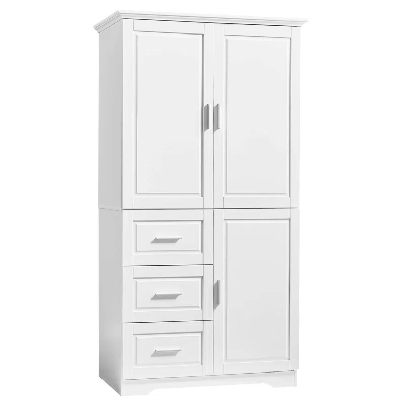 Nyara Elegant Storage Cabinet - Spacious Bathroom Storage with Doors and Three Drawers - Upgrade Your Space Today