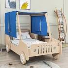 Milanee Wood Car Shaped Bed with Canopy