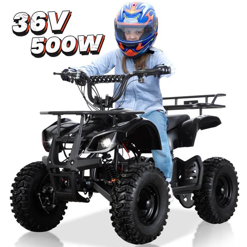 36V Electric ATV Dirt Quad with 500W Brushless Powerful Motor  for Ages 6+?3 adjustable speeds