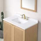 Baheer 36'' Free-standing Single Bathroom Vanity with Ceramic Vanity Top, Faucet and Gold Hardware