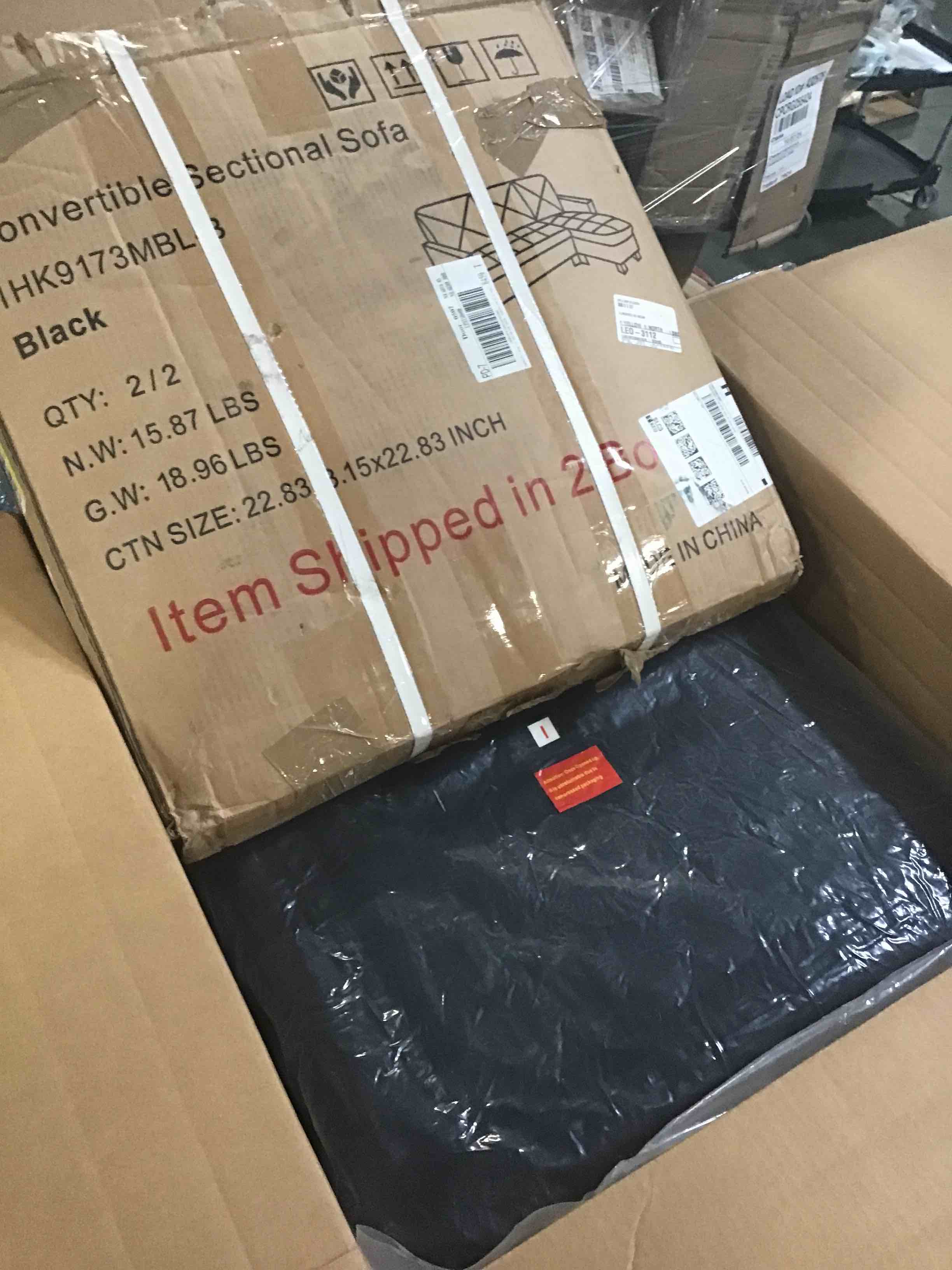 only 1 box , L Shaped Couch Sectional Couches