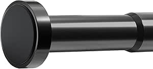 5 Pack Tension Shower Curtain Rod 43-72 inch Non-Slip and Rust-Resistance Curtain rods for windows or bathroom. No drilling nickel shower tension rod 43-72 Inch Black 