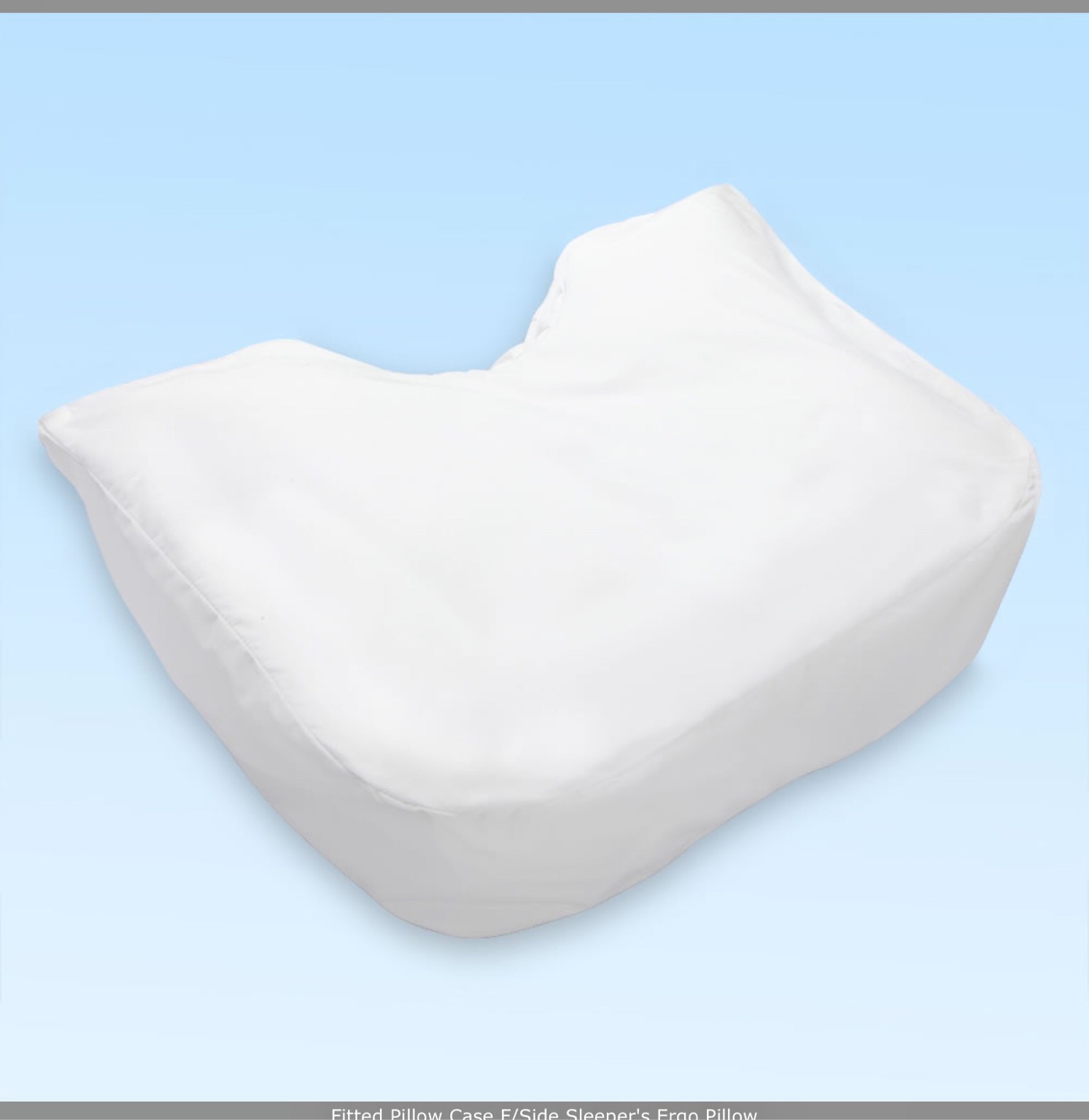 Fitted Cotton/Poly Pillow Cover For The Side Sleeper's Ergonomic Pillow