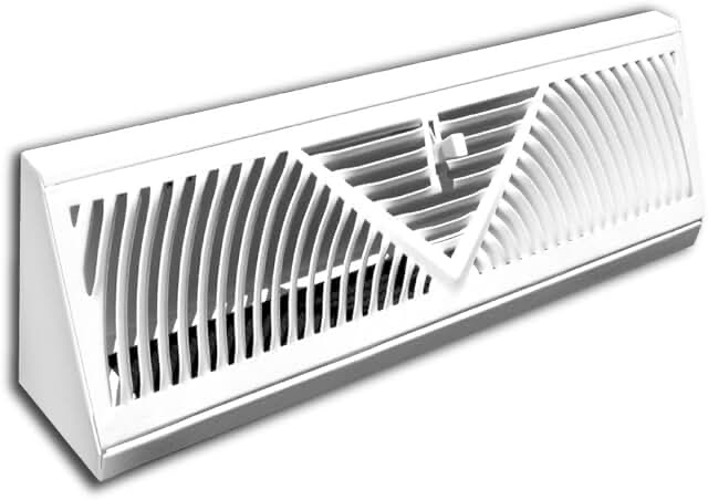 Truaire C118SW 18-Inch(Duct Opening Measurements) Floor Baseboard Supply 18-Inch Floor Baseboard Diffuser, White