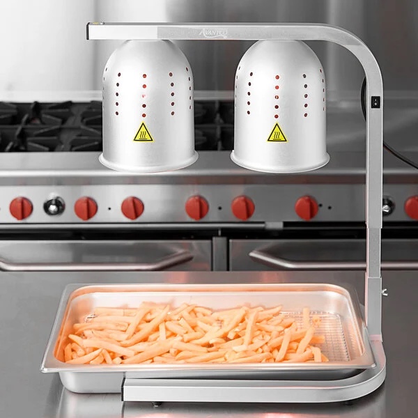 Avantco Food Warmer 2 Bulb Free Standing Unit Heat Lamp
