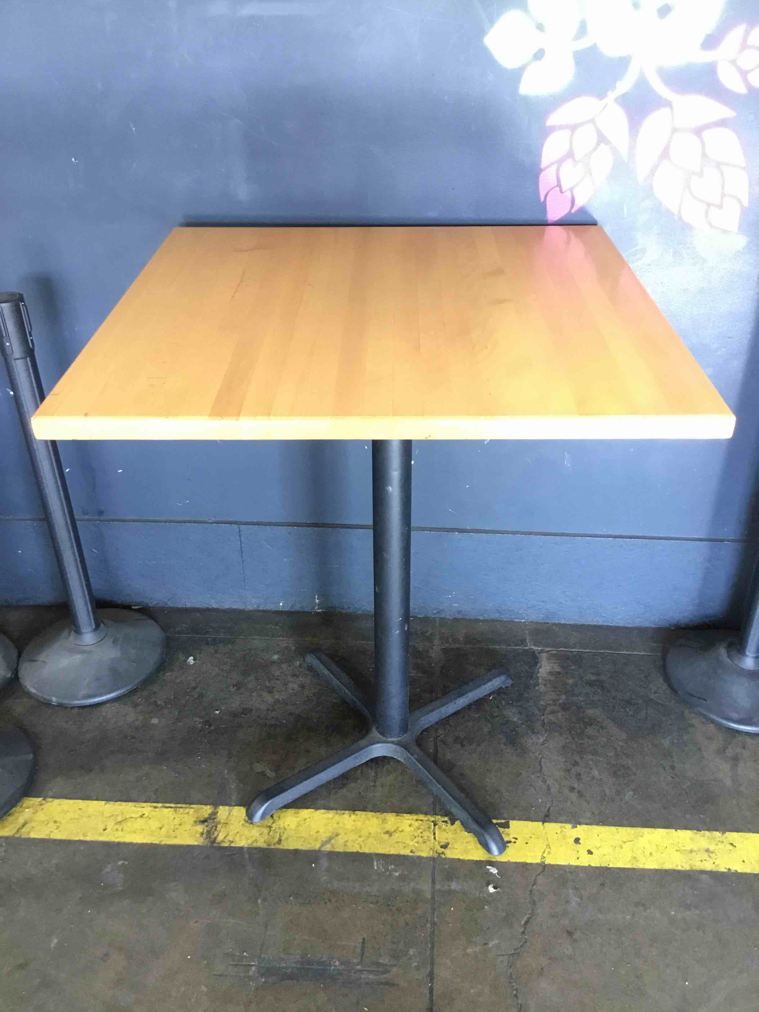 36 Inch Square Wood Bar Height Table