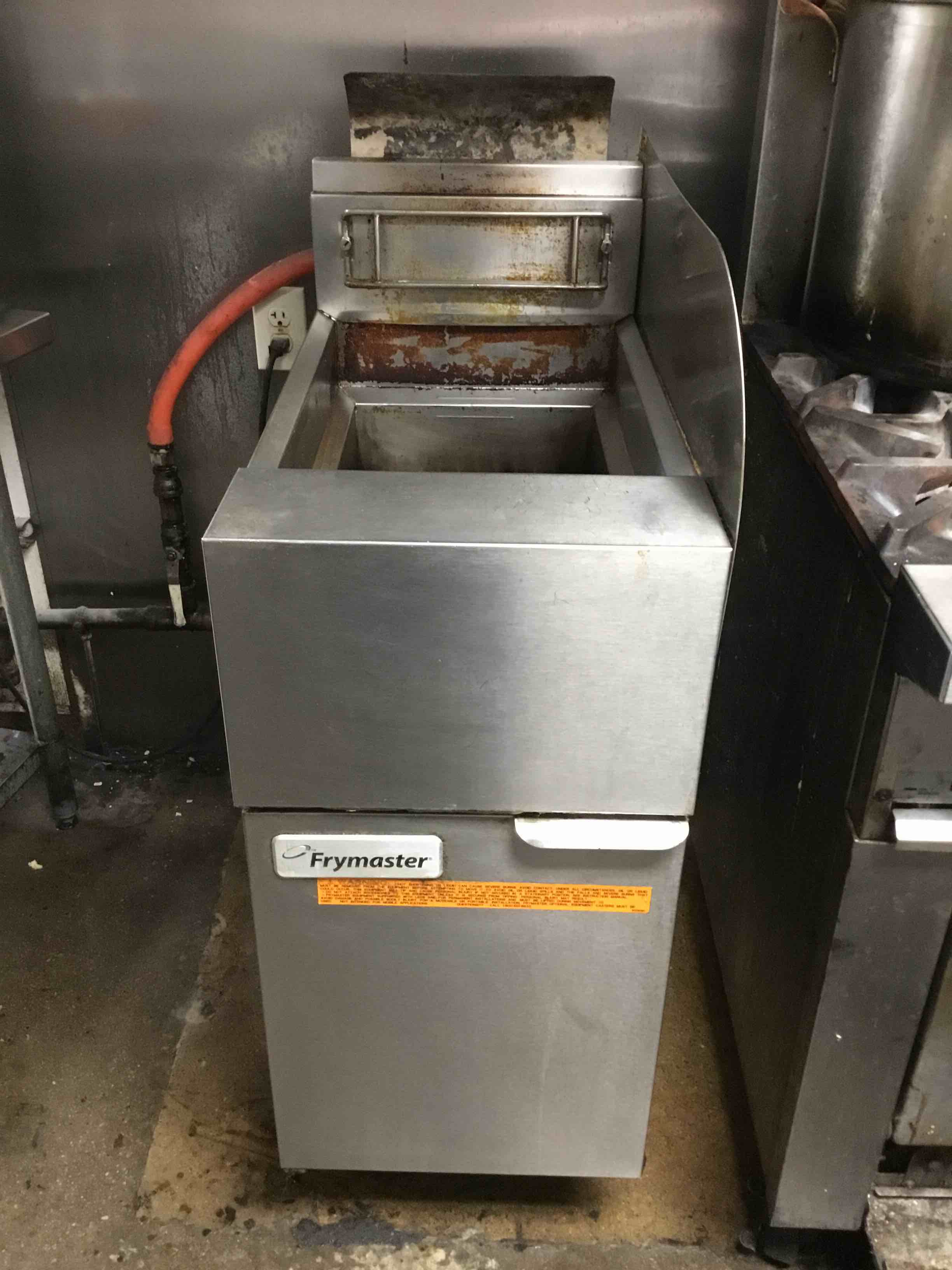 2017 Frymaster 40 Pound Stainless Steel Natural Gas Fryer On Casters