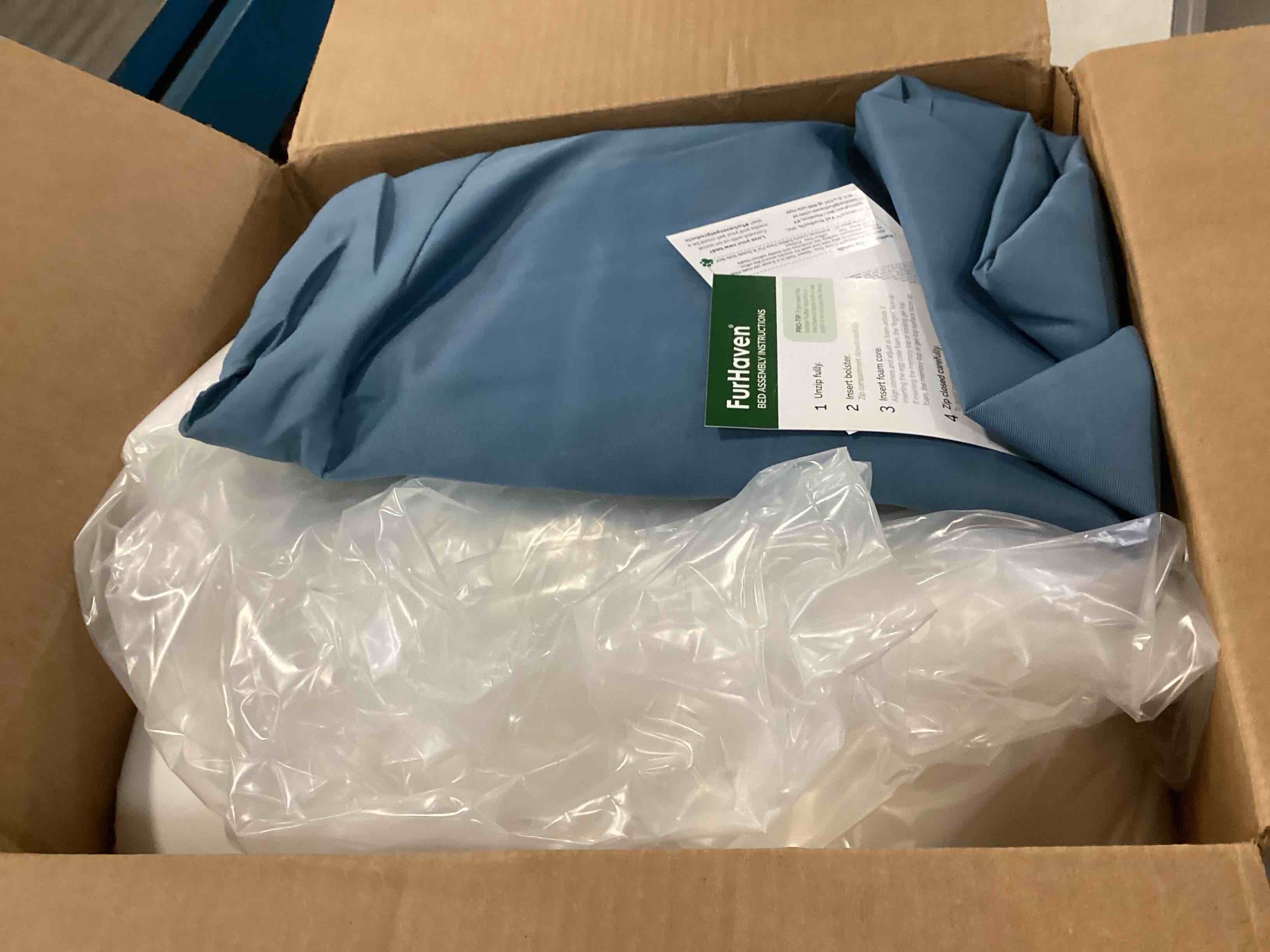 Furhaven Pinsonic Quilted Paw L Shaped Chaise Egg Crate Orthopedic Foam