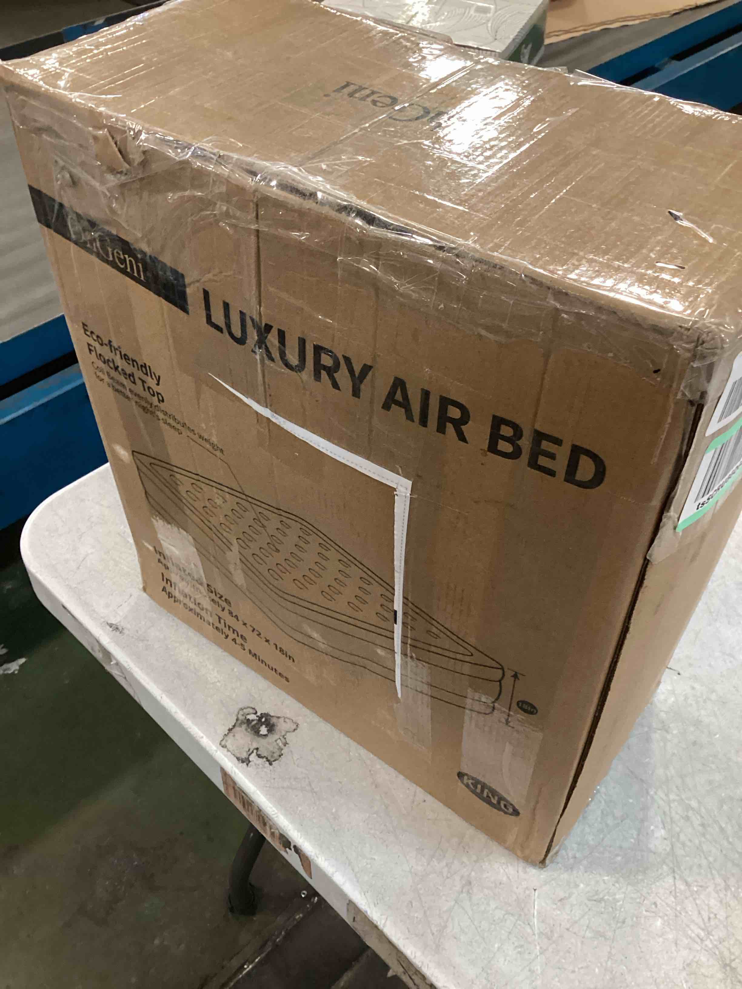 Cal King Air Mattress with Built in Pump for Guest, 18" Tall Inflatable