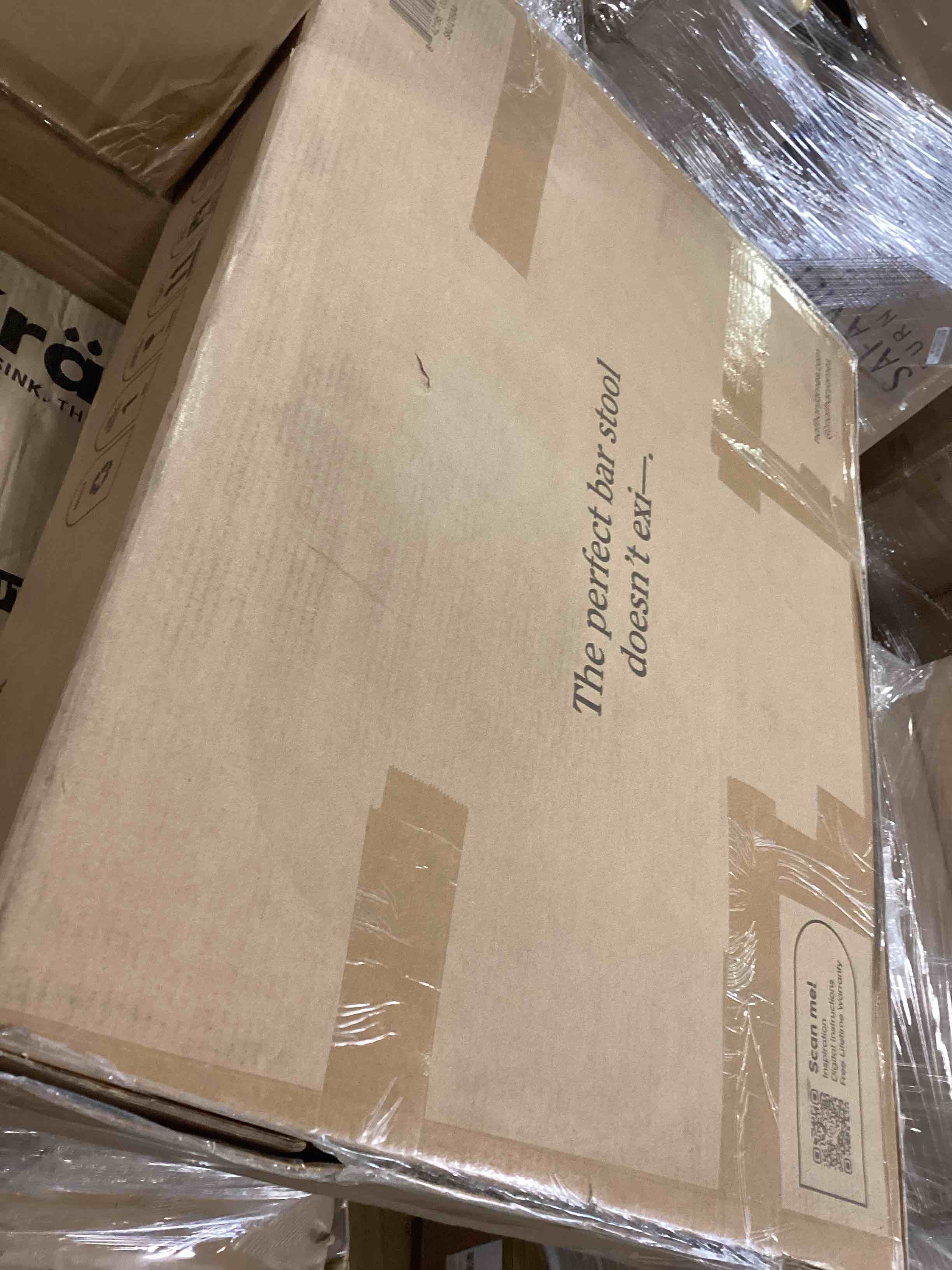 Nathan James Dahlia Counter Height Chair, Modern Barstool with Back