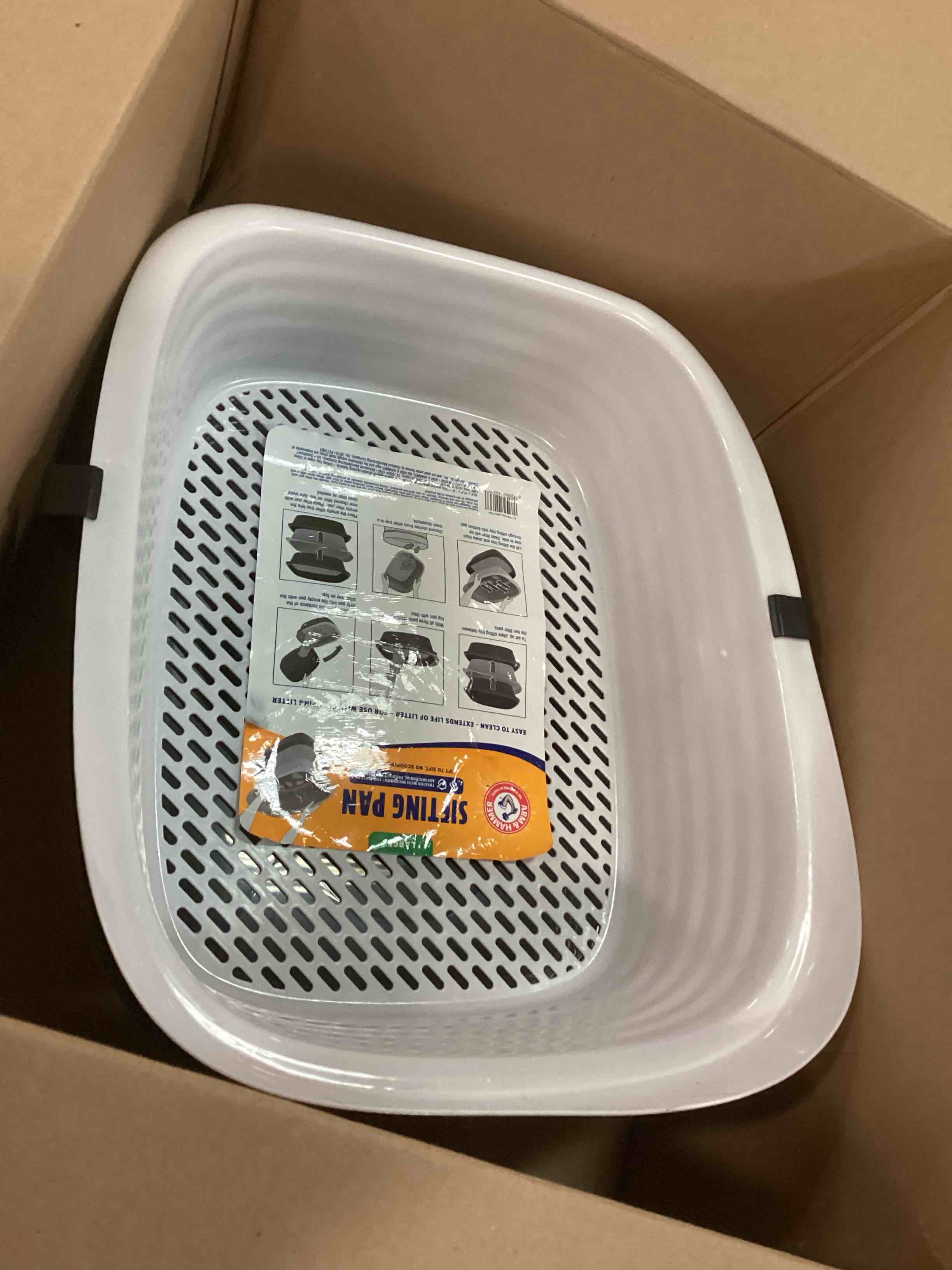 Arm & Hammer Large Sifting Litter Box Scoop Free Cat Litter Tray with