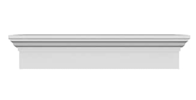 Ekena Millwork CRH06X35 Crosshead, 35" Bottom Width x 38 1/2" Top Width, Factory Primed White