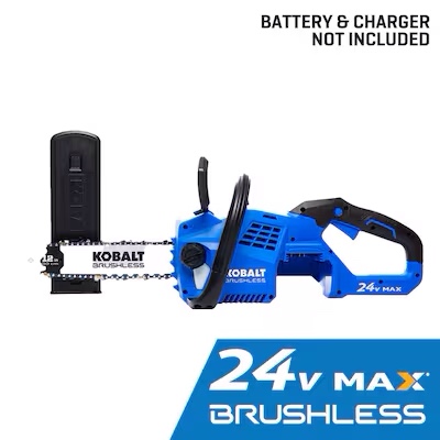 Kobalt (1447232) 24 V Cordless 12" Chainsaw Kit W/ Battery & Charger. NEW.