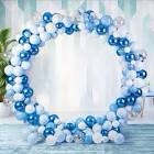 Way to Celebrate! Balloon Arch Kit, 8ft, Round Golden Metal Iron Arch for Party Celebration Décor, includes sturdy stands