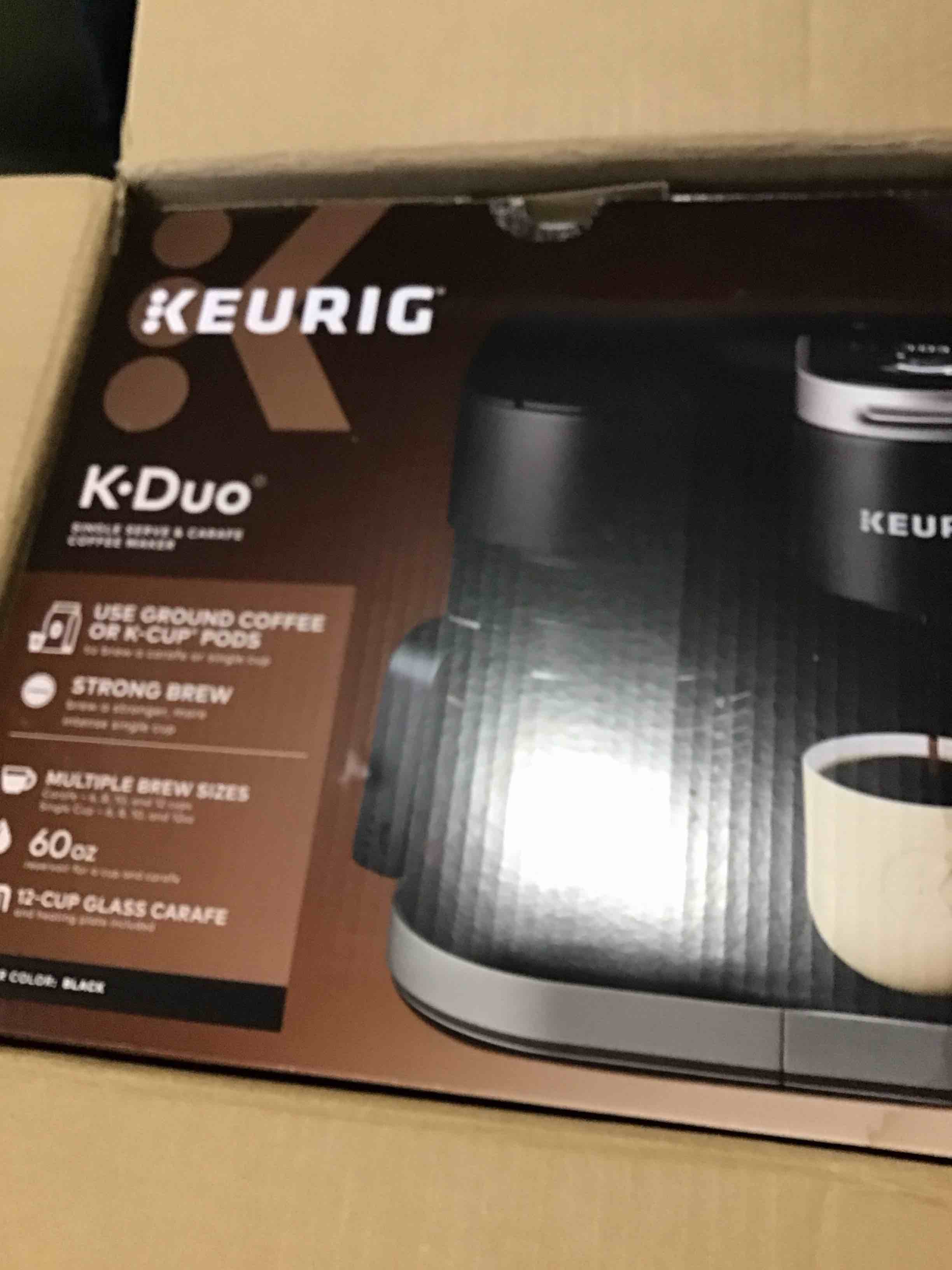 Keurig KDuo Single Serve KCup Pod & Carafe Coffee Maker, Black,1470 watts