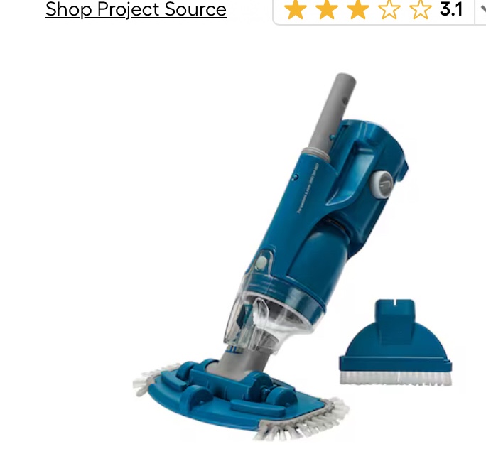 Project Source 11-in Handheld Pool Vacuum
