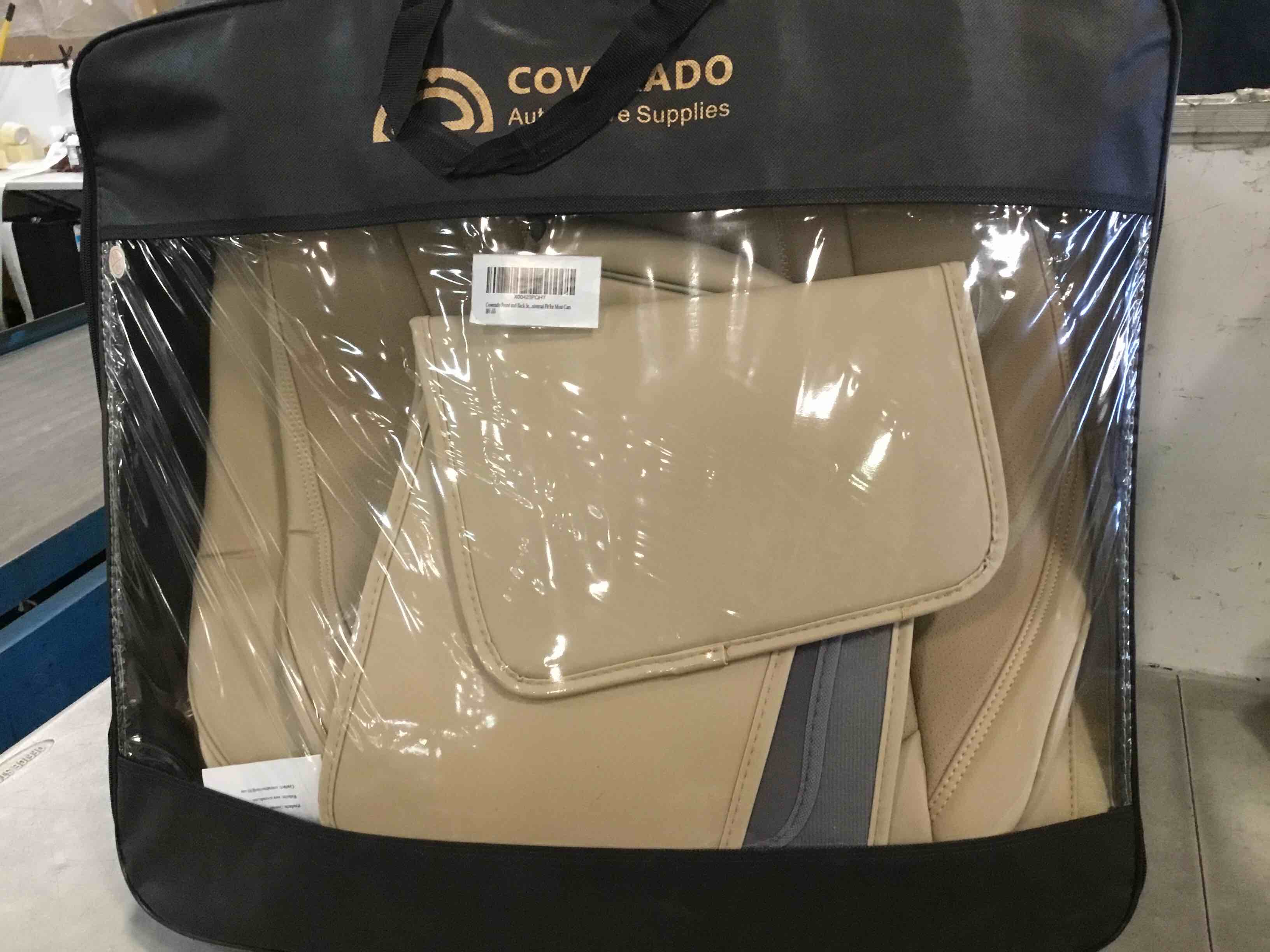 Coverado Front and Back Seat Covers for Cars, Nappa Leather Car Seat