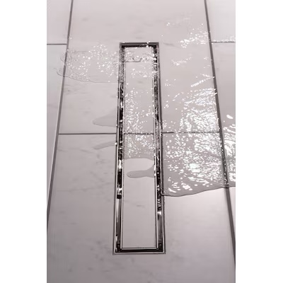 Oatey Vivante 28-in Stainless Steel Linear Shower Drain with Tile-In Cover