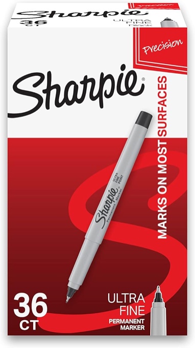 Sharpie Permanent Markers  Ultra Fine Point  Black  Pack of 36 (See Description)