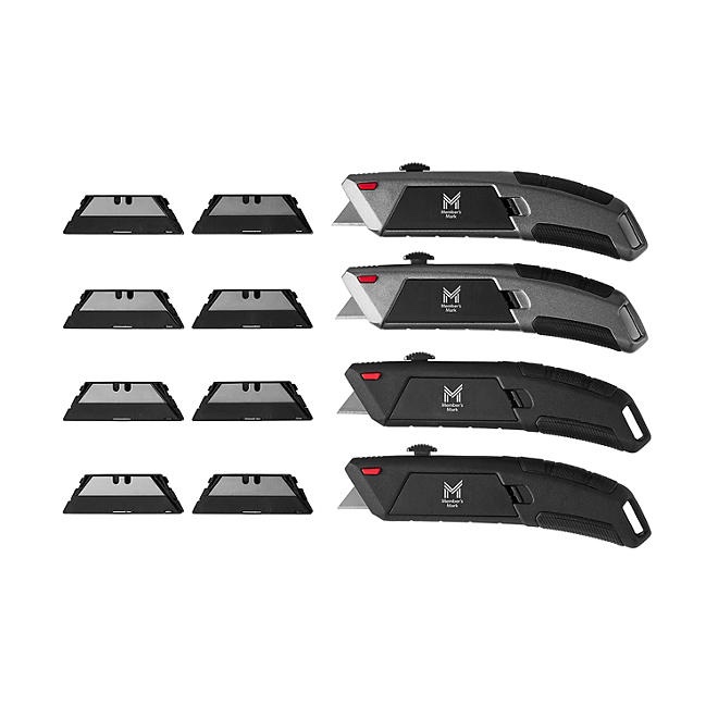 Member's Mark 4-Piece Auto Load Utility Knife Set with 72 Blades (See Description)