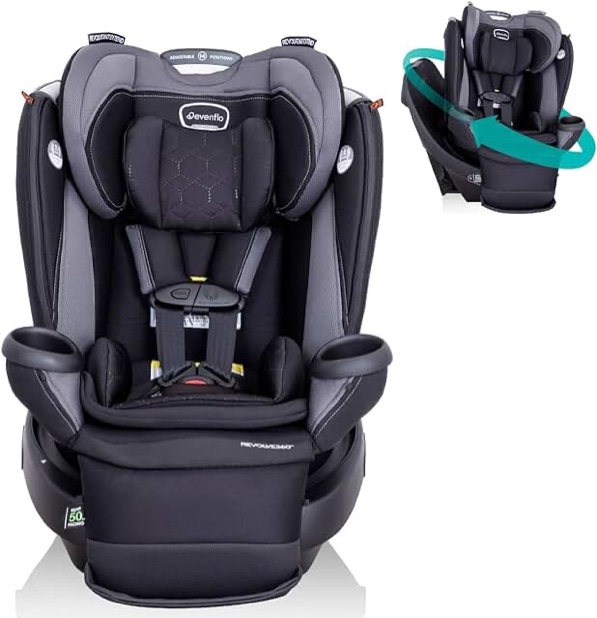 Evenflo Revolve 360 Extend All-in-One Rotating Convertible Car Seat with Quick Clean Cover