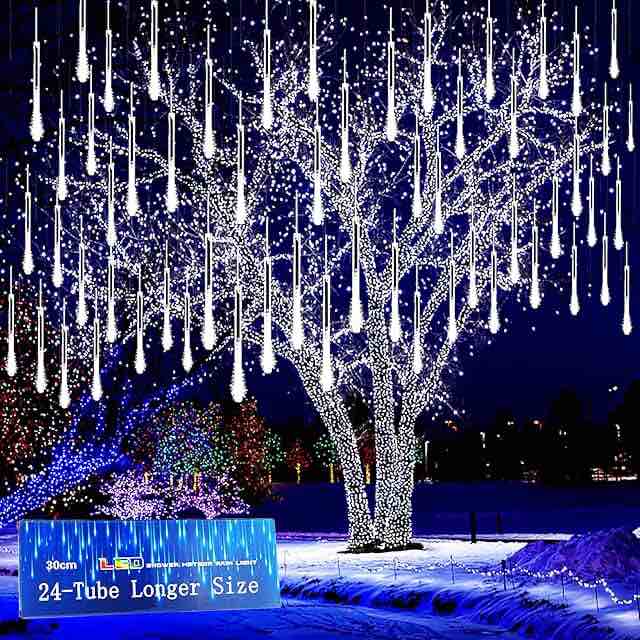 18 in. Twinkling LED Falling Meteor Tube Lights (8-Pack)