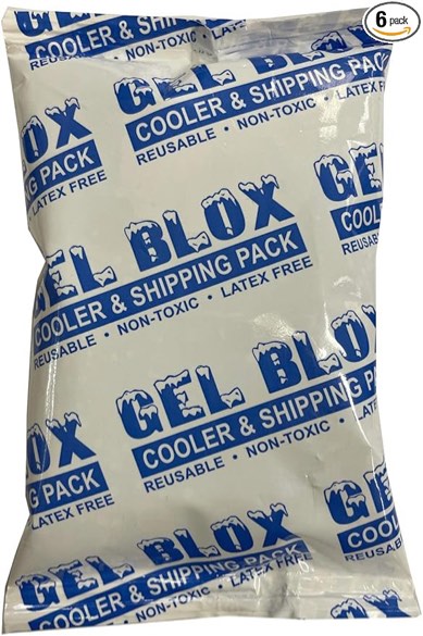 Gel Blox Gel Refrigerant Cooler & Shipping case of 192