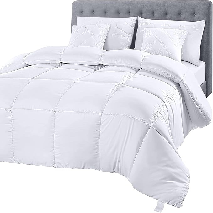 Utopia Bedding Comforter Duvet Insert, Quilted Comforter with Corner Tabs, Box Stitched Down Alternative Comforter 