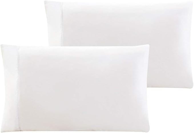 Thread Count Pillow Cases - Queen Size, Set of 2 Piece, White 