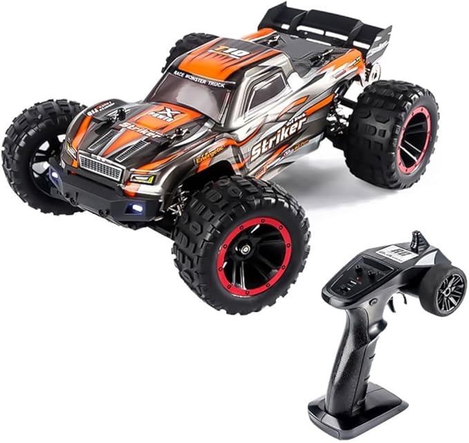 KYMARI RC Truck, 75KM/H 4WD High-Speed RC Monster Truck with LED Lights, 1:14 Scale Brushless RC Off-Road Vehicle, 2.4Ghz All-Terrain RC Off-Road Vehicle, Gift for Adults and Children