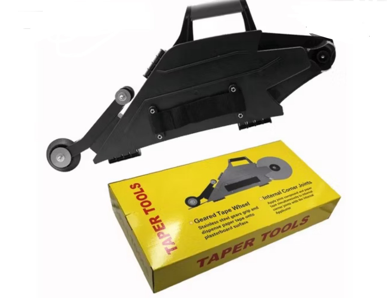 Drywall Board Taping Tool Quick Clamping Gypsum Board Joint Tool Flat Box with Roller Wheel