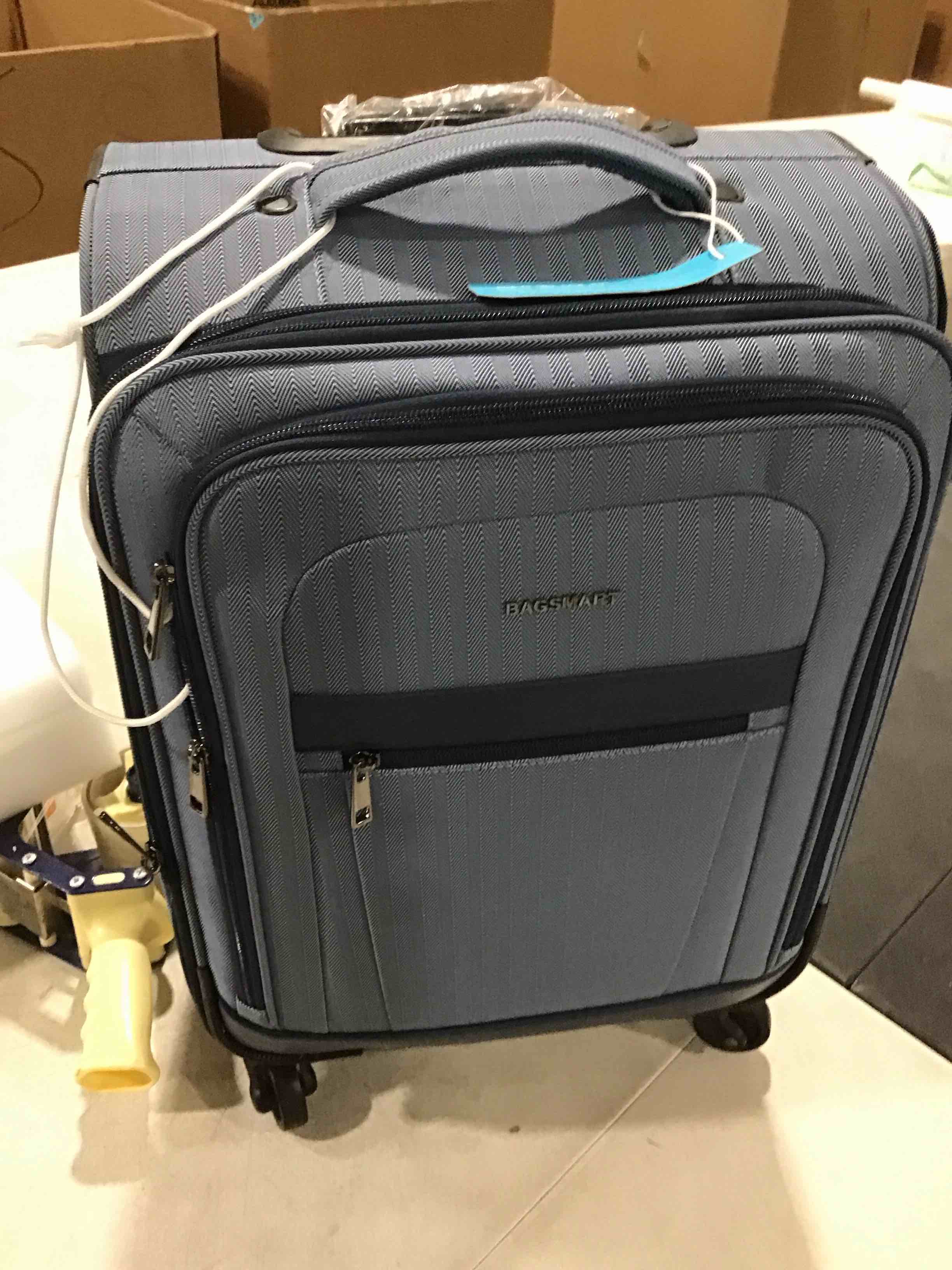 BAGSMART Carry-On Luggage Airline Approved, 20 inch Expandable Suitcase with Duffel bag, Softside 