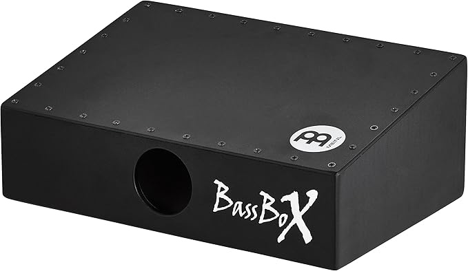 Meinl Percussion BASSBOX Acoustic Cajon Stomp Box with L-Shaped Beater, Black