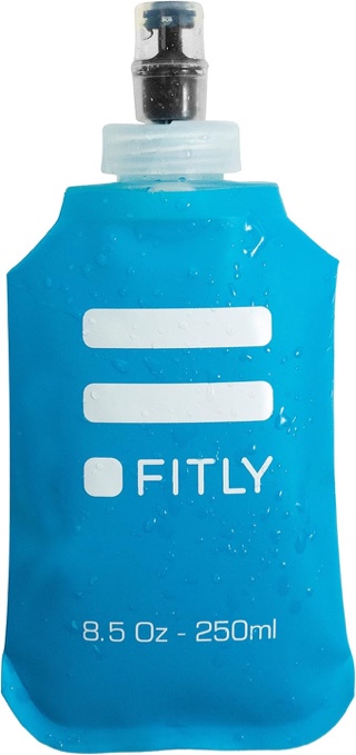 FITLY Soft Flask -17 oz (500 ml) - Shrink As You Drink Soft Water Bottle for Hydration Pack - Folding Water Bottle For Running & Hiking - Portable Water Flask - Running Water Bottle (F5L)
