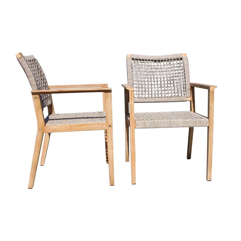 Fleur Eucalyptus and Rope Outdoor Dining Armchair